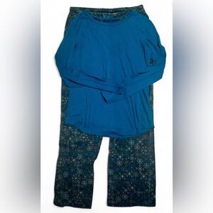 Gilligan & O'Malley Teal and Navy Pajama Set